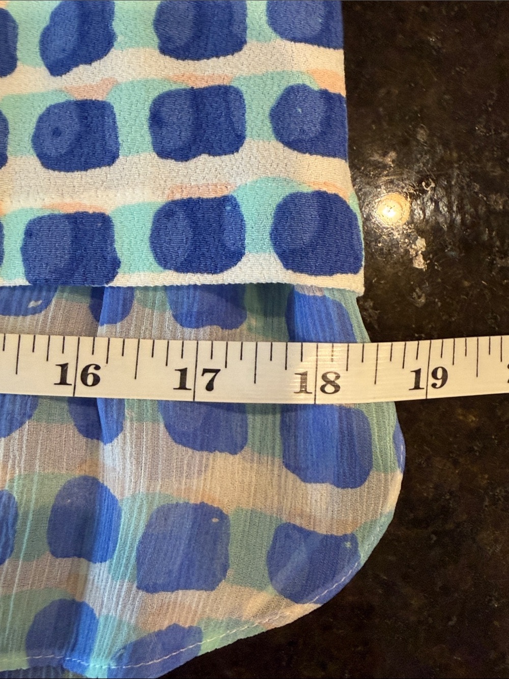 Kate Spade New York 'Island Stamp' Double Layer Blue/White Tank Top Size 8 - Picture 12 of 15